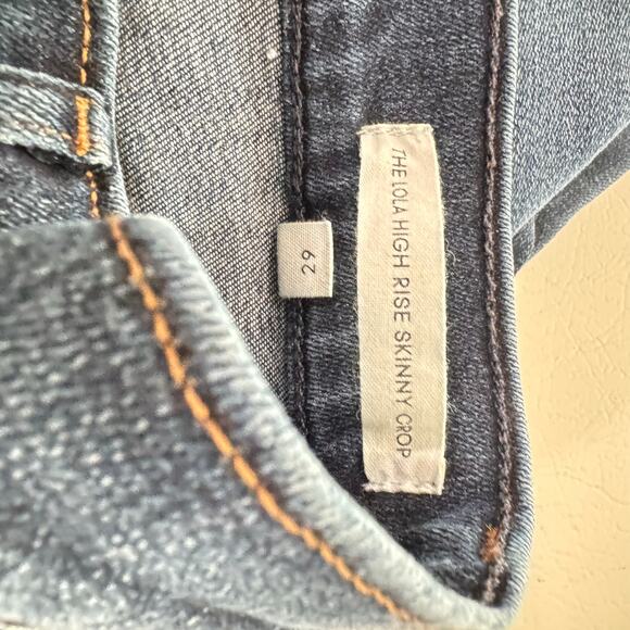 Denim Forum The Lola High Rise Skinny Cropped Jeans Womens Size 29 Blue Stretch - Picture 9 of 11